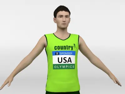 Athlete Runner 05 3D model