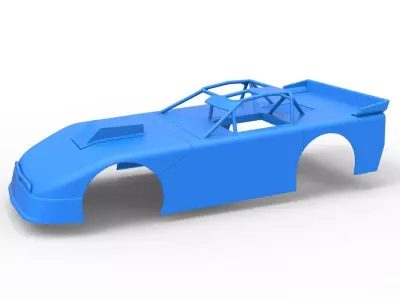 Shell of New Zealand Super Saloon race car V2 Scale 1 to 25 3D print model