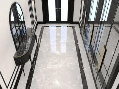 house hall entrance scene  3D model