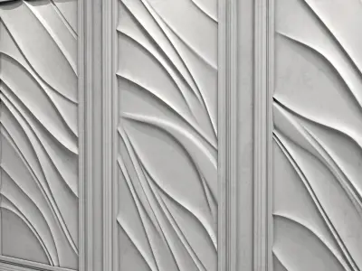 Decorativ panel wave 13 3D model