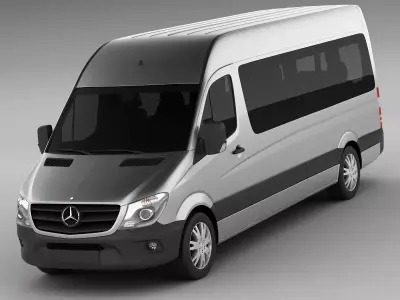  Mercedes Sprinter 2013 minibus 3D model