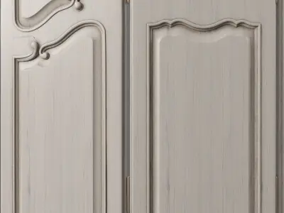 Wooden folding screen 3D model