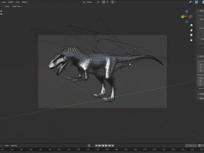 Allosaurus dinosaur -  Animal realistic 3D model