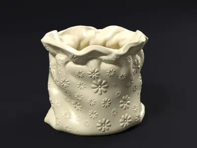 Pouch plant pot 3D print model