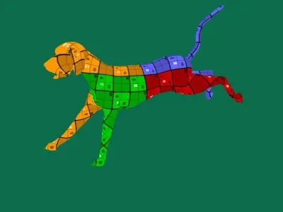 BloodHound Dog Low-poly 3D model