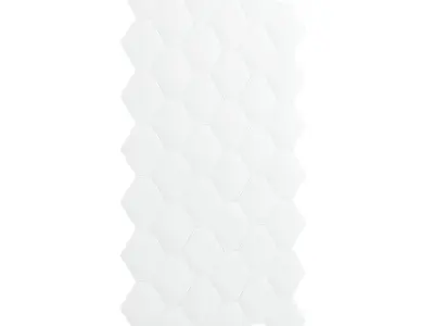 Hexagonal White Wall Panel 3D model