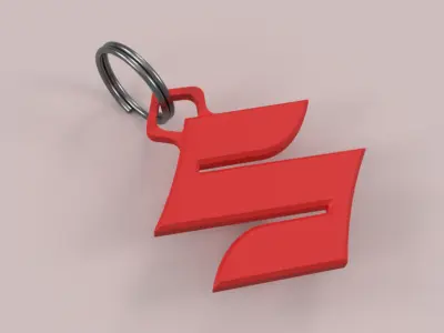 Suzuki Logo Keychain  -  Ready to 3D Print 3D print model