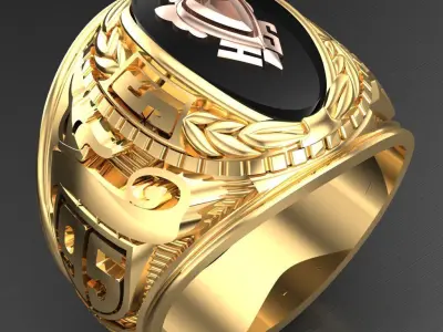 Luxury Men Rings Designs 6MR099 3D print model