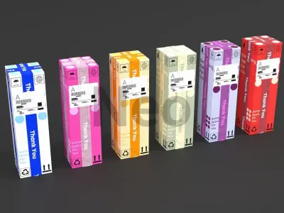 Tall Cardboard Boxes - Cardboard Packages 3D Model Low-poly 3D model