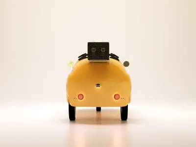 Electric Car Vintage 3D model