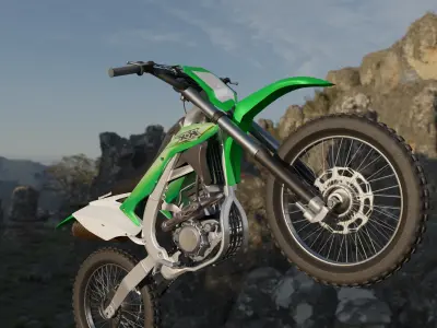 Kawasaki kx 450 f  low-poly Low-poly 3D model