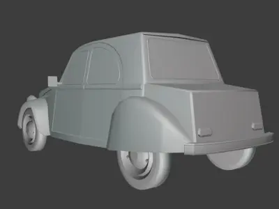 Citroneta citroen Low-poly 3D model
