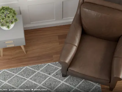 Armchair - 2k Textures 3D model