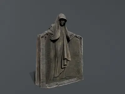 Dark Woman Low-poly 3D model