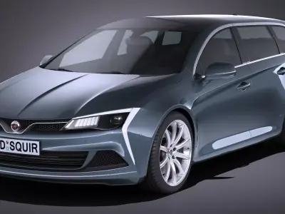 Generic estate wagon v2 2017 3D model