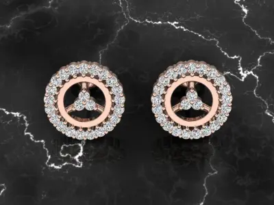 Jewelry Earring 3D print model 5