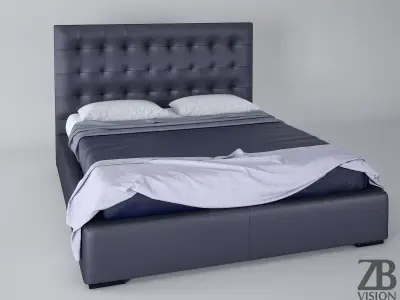 Padded bed 3D model