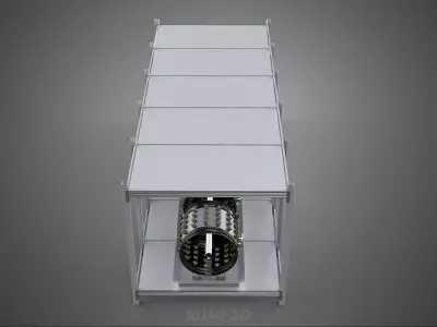 RACK FRAME ARRAY ROW SHELF TRAY ROTARY HYDROPONIC LED PLANT FARM 3D model