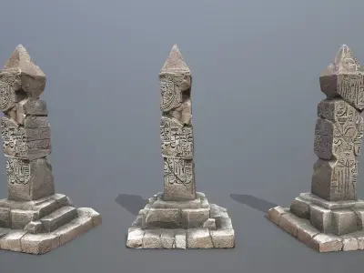 pillar Low-poly 3D model buy