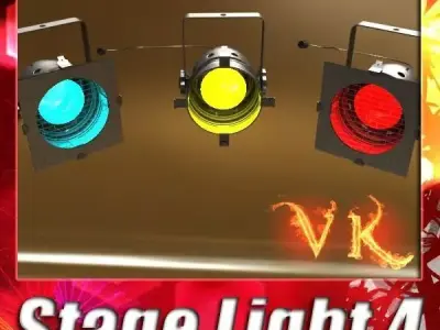 Spotlight Stage Light 04 3D model