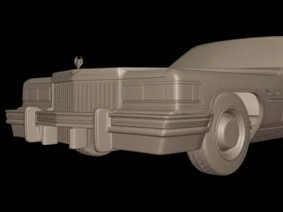 cadillac deville sedan 1975 4 doors  3D print model