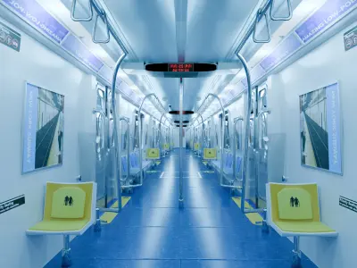 New York Subway Car 3D Model Low-poly 3D model