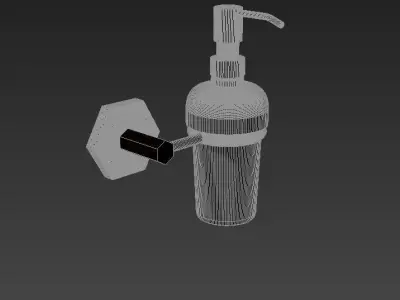 Orchid Spike Liquid Soap Dish 3D model