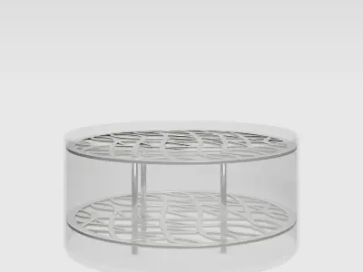 Meadow Vase Large Silver Low-poly 3D model