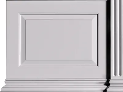 Arched Entrance portal Opening Wall paneling Doorway 3D model