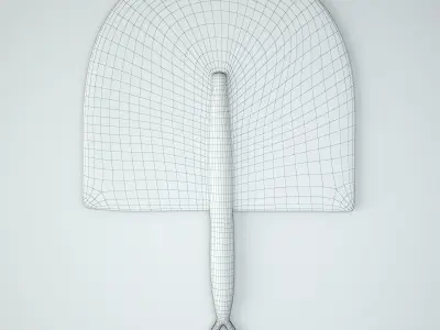 African Handwoven Fan 37 3D model