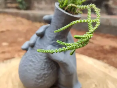 Vase and hand criative - plant vase 3D print model