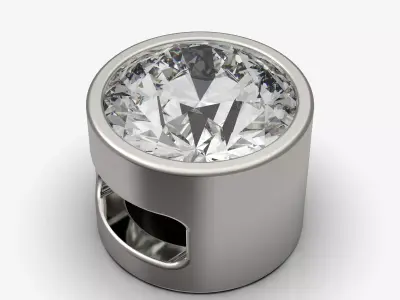 Diamond pendant circle  3D print model