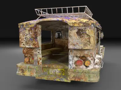 Rusty Philippine Jeepney 3D model
