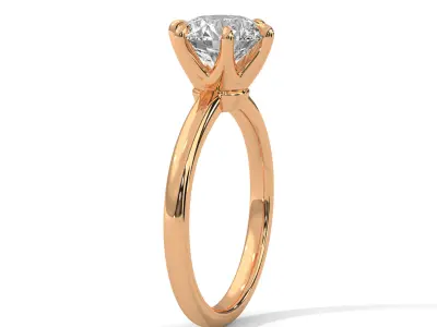 solitaire ring with detail images and 360 render videos 49 3D print model