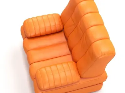 De Sede DS 85 Leather Armchair 3D model