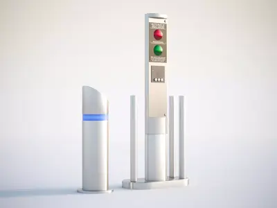 Automatic bollard 3D model