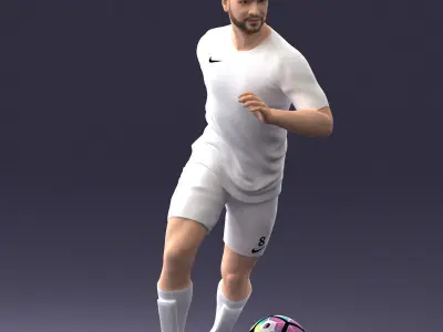 000184 Soccer Player with Ball 0912 3dp 3D print model