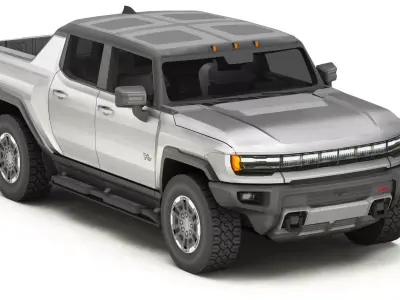 Pickup Car 2-V5 Low-poly 3D model