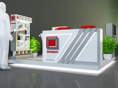 Booth Exhibition Stand a249a 3D model