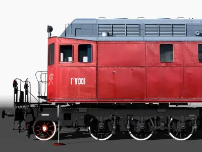 Diesel Locomotive Ge-1 Low-poly 3D model