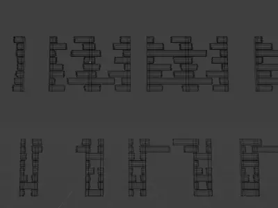 Fences and gates asset pack with damaged versions Free low-poly 3D model