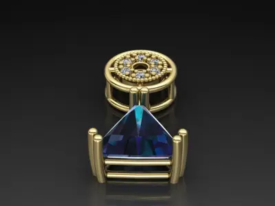 Round and triangle pendant 3D model 3D print model