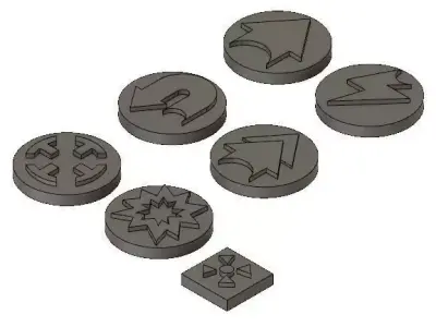 Sci Fi Tokens Free 3D print model