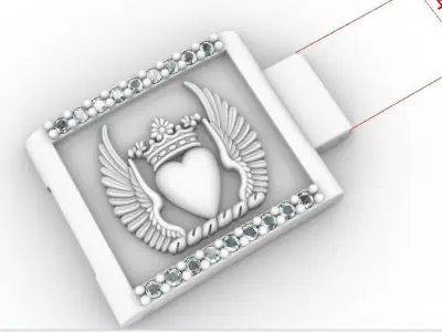 MEN CREST BRACELET 3D print model