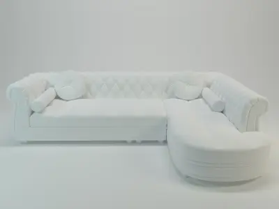 Luxury L-Shape module sofa 3D model