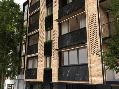 Exterior Scene facade 3D model 3D model