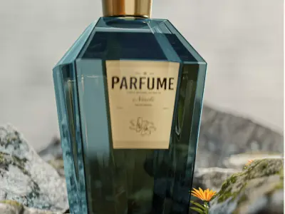 Elegant Perfume Bottle 3D Model 3D model