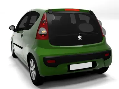 PEUGEOT 107 3D LOWPOLY Low-poly 3D model