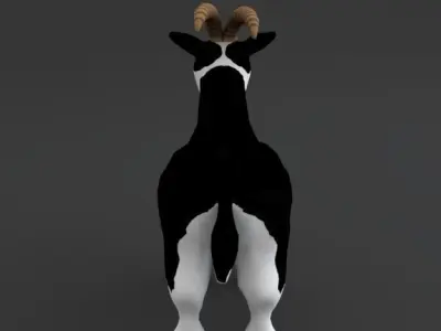 Goat Cartoon Low-poly 3D model