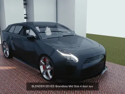 BLENDER EEVEE Brandless 20 car collection volume 5 3D Model Pack